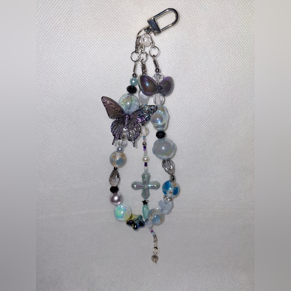 Elegant Butterfly Charm Keychain/Phonechain